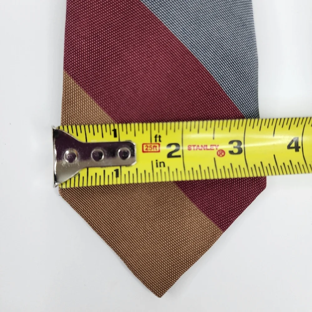 CHRISTIAN DIOR Thick Stripe SilkTie.